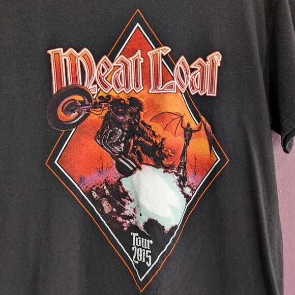 Meat Loaf 2015 Bat Out of Hell Tour Concert T-shirt Men's Small Medium - Picture 2 of 4